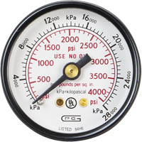 Manom&egrave;tres,  1-1/2", 0 - 4000 psi, Fixation arri&egrave;re, Analogique Toolneeds Inc.