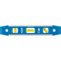 Torpedo Level, 9" L, Aluminum, 3 Vials, Magnetic Toolneeds Inc.