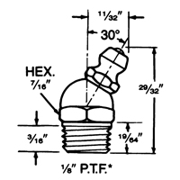 Raccord, Filetage de 1/8" Toolneeds Inc.