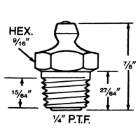Raccord, Filetage de 1/4"-18 Toolneeds Inc.