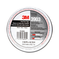 3903 Vinyl Duct Tape, 1245 mm (49") W x 46 m (151') L, 6.5 mils, Black Toolneeds Inc.