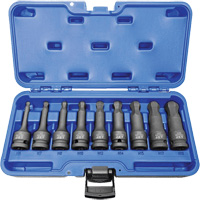 BNH-912M 1/2" Drive Metric Ball Nose Hex Impact Socket Set, Hex, 1/2" Drive, 9 Pcs Toolneeds Inc.