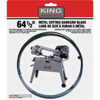 Bandsaw Metal Blade, Carbon Steel, 64-1/2" L x 1/2" W x 0.025" Thick, 24 TPI Toolneeds Inc.