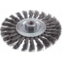 Knot Wire Wheel Brushes - Standard Twist Knot, 6" Dia., 0.023" Fill, 5/8"-11 Arbor, Steel Toolneeds Inc.