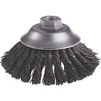 Brosses-boisseau &agrave; fils nou&eacute;s - Brosse-boisseau &eacute;vas&eacute;e, Dia. 6", Fils 0,02", Arbre 5/8"-11, Acier Toolneeds Inc.