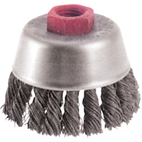 Knot Wire Cup Brushes - High Speed Small Grinder, 2-3/4" Dia. x M10x1.25 Arbor Toolneeds Inc.
