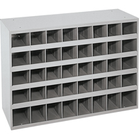 Steel Storage Bin Cabinet, 33-3/4" W x 12" D x 23-7/8" H, Grey Toolneeds Inc.