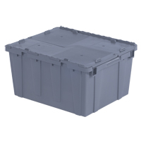 Flipak&reg; Polyethylene Plastic (PE) Distribution Containers, 23.9" x 19.6" x 12.6", Grey Toolneeds Inc.