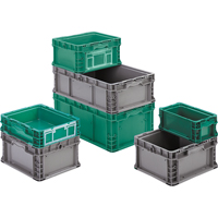 StakPak Plus 4845 System Containers, 7-2/5" W x 12" D x 5" H, Medium Green Toolneeds Inc.