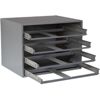 Compartment Box Cabinets, Steel, 4 Slots, 20" W x 15-3/4" D x 15" H, Grey Toolneeds Inc.