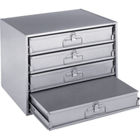 Compartment Box Cabinets, Steel, 4 Slots, 20" W x 15-3/4" D x 15" H, Grey Toolneeds Inc.