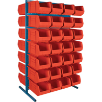 Double-Sided Stationary Bin Rack, 36" W x 24" D x 61" H, 56 Bins Toolneeds Inc.