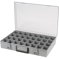 Compartment Case, Plastic, 32 Slots, 18-1/2" W x 13" D x 3" H, Grey Toolneeds Inc.