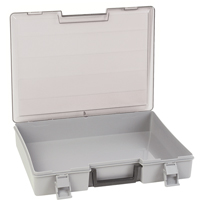 Compartment Case, Plastic, 15-1/2" W x 11-3/4" D x 2-1/2" H, Grey Toolneeds Inc.