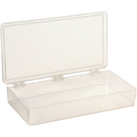 K-Resin Compartment Box, Plastic, 4" W x 8" D x 1-3/16" H, Transparent Toolneeds Inc.