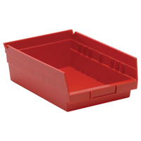 Bacs de rangement pour tablettes, 8-3/8" la x 4" H x 11-5/8" p, Rouge, Capacit&eacute; 30 lb Toolneeds Inc.