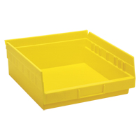 Shelf Bins, 11-1/8" W x 4" H x 11-5/8" D, Yellow, 30 lbs. Capacity Toolneeds Inc.