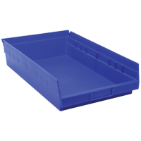 Shelf Bins, 11-1/8" W x 4" H x 17-7/8" D, Blue, 40 lbs. Capacity Toolneeds Inc.