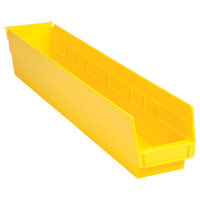 Shelf Bins, 4-1/8" W x 4" H x 23-5/8" D, Yellow, 50 lbs. Capacity Toolneeds Inc.
