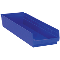 Bacs de rangement pour tablettes, 8-3/8" la x 4" H x 23-5/8" p, Bleu, Capacit&eacute; 50 lb Toolneeds Inc.