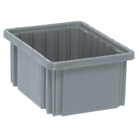Divider Box&reg; Containers, Plastic, 10.9" W x 8.3" D x 5" H, Grey Toolneeds Inc.