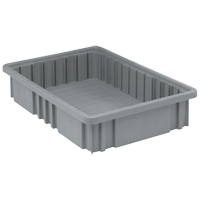 Divider Box&reg; Containers, Plastic, 16.5" W x 10.9" D x 3.5" H, Grey Toolneeds Inc.