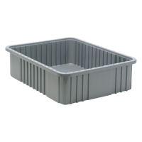 Divider Box&reg; Containers, Plastic, 22.5" W x 17.5" D x 6" H, Grey Toolneeds Inc.