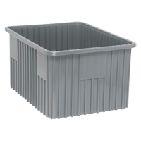 Divider Box&reg; Containers, Plastic, 22.5" W x 17.5" D x 12" H, Grey Toolneeds Inc.