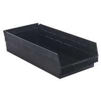 Bac pour &eacute;tag&egrave;re &eacute;conomique, 8-3/8" la, 4" h x 17-7/8" p, Noir Toolneeds Inc.