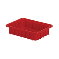 Divider Box&reg; Containers, Polyethylene, 10.8" W x 8.3" D x 2.5" H, Red Toolneeds Inc.