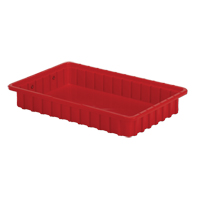 Divider Box&reg; Containers, Polyethylene, 16.5" W x 10.9" D x 2.5" H, Red Toolneeds Inc.