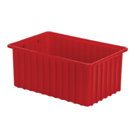 Divider Box&reg; Containers, Polyethylene, 16.5" W x 10.9" D x 7" H, Red Toolneeds Inc.