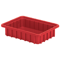 Divider Box&reg; Containers, Polyethylene, 22.4" W x 17.4" D x 5" H, Red Toolneeds Inc.