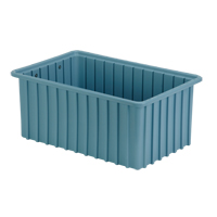 Divider Box&reg; Containers, Polyethylene, 16.5" W x 10.9" D x 7" H, Light Blue Toolneeds Inc.