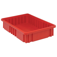 Contenants Divider Box, Plastique, 16,5" la x 10,9" p x 3,5" h, Rouge Toolneeds Inc.