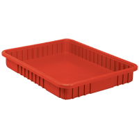 Contenants Divider Box, Plastique, 22,5" la x 17,5" p x 3" h, Rouge Toolneeds Inc.