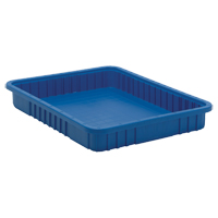 Contenants Divider Box, Plastique, 22,5" la x 17,5" p x 3" h, Bleu Toolneeds Inc.