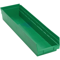 Shelf Bins, 6-5/8" W x 4" H x 23-5/8" D, Green, 50 lbs. Capacity Toolneeds Inc.
