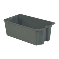 Stack-N-Nest&reg; Plexton Containers, 16.9" W x 30.6" D x 11.1" H, Grey Toolneeds Inc.