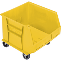 Mobile Bin, 14" H x 16-1/2" W x 18" D, 75 lbs. Capacity, Yellow Toolneeds Inc.