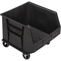 Mobile Bin, 14" H x 16-1/2" W x 18" D, 75 lbs. Capacity, Black Toolneeds Inc.