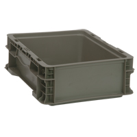 Collapsible Stacking Container, 15" W x 12" D x 5" H, Grey Toolneeds Inc.