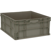 Stacking Container, 22.5" W x 22.5" D x 11" H, Grey Toolneeds Inc.
