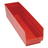 Store More Plastic Shelf Bins, 6-5/8" W x 6" H x 23-5/8" D, Red, 90 lbs. Capacity Toolneeds Inc.