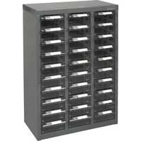 KPC-700 Parts Cabinet, Galvanized Steel, 30 Drawers, 17-1/2" x 8-7/10" x 25-3/10", Grey Toolneeds Inc.