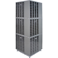 Heavy-Duty Industrial Carousel Drawer Cabinet, Steel, 480 Drawers, 27" W x 27" D x 80" H, Grey Toolneeds Inc.