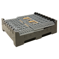 Collapsible Bulk Container, 47.2" L x 39.4" W x 39.4" H, Grey Toolneeds Inc.