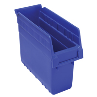 Store-Max Shelf Bins, 4-3/8" W x 8" H x 11-5/8" D, Blue, 44 lbs. Capacity Toolneeds Inc.