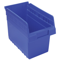 Store-Max Shelf Bins, 6-5/8" W x 8" H x 11-5/8" D, Blue, 44 lbs. Capacity Toolneeds Inc.