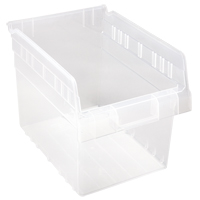 Store-Max Shelf Bins, 8-3/8" W x 8" H x 11-5/8" D, Clear, 44 lbs. Capacity Toolneeds Inc.